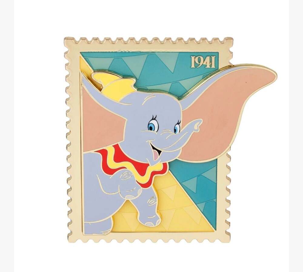 Pink a la mode Disney Royal Stamp Dumbo Pins LE 400 Pin  IN HAND